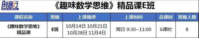 精品课丨《趣味数学思维》新班来袭！